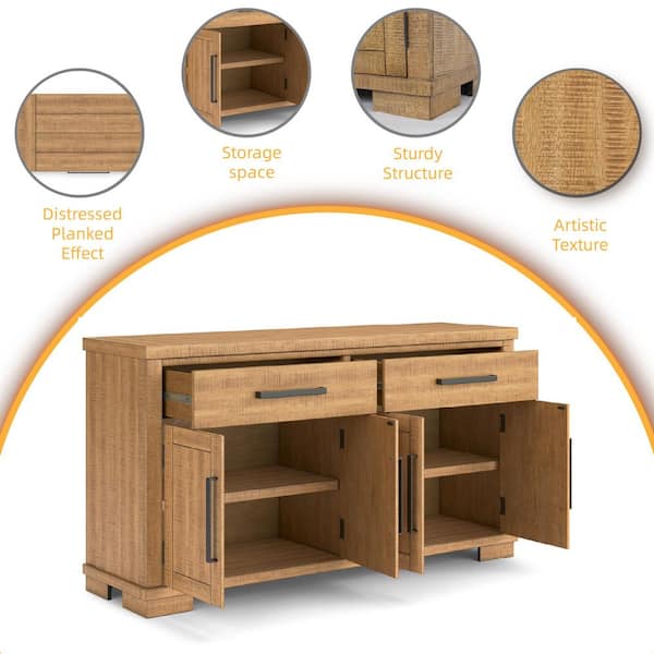 Signature DESIGN BY ASHLEY Havonplane Casual Brown MDF 65.88 in
