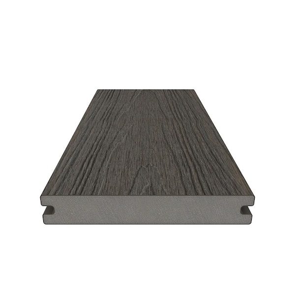 UltraShield Naturale Magellan 1 in. x 6 in. x 4 ft. Spanish Walnut Solid with Groove Composite Decking Board (4-Pack)