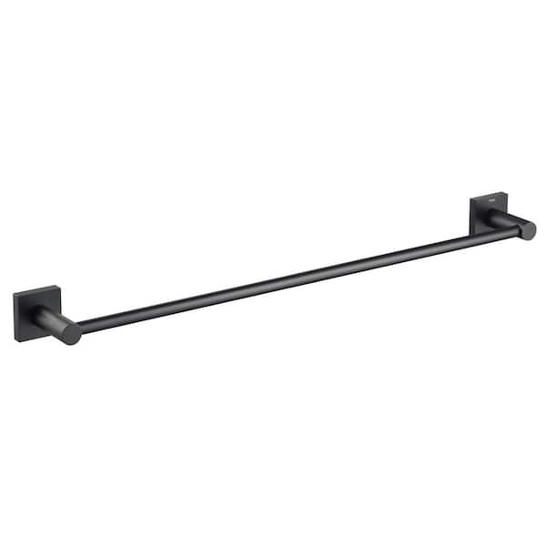 KRAUS Ventus 24 in. Wall Mounted Bathroom Towel Bar in Matte Black