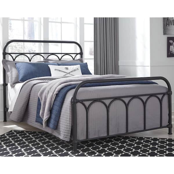 Nashburg Black Metal Frame Full Panel Bed