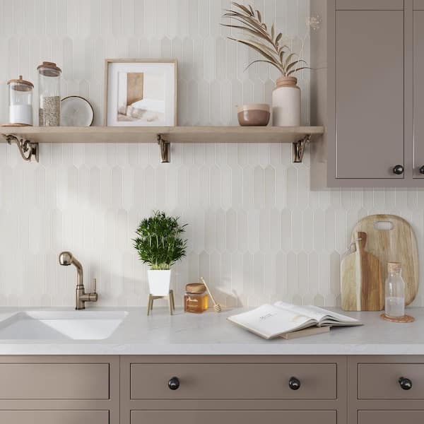 Piquet Beige 2 in. x 10 in. Matte Ceramic Picket Wall and Floor Tile (5.38 sq. ft./case) (44-pack)
