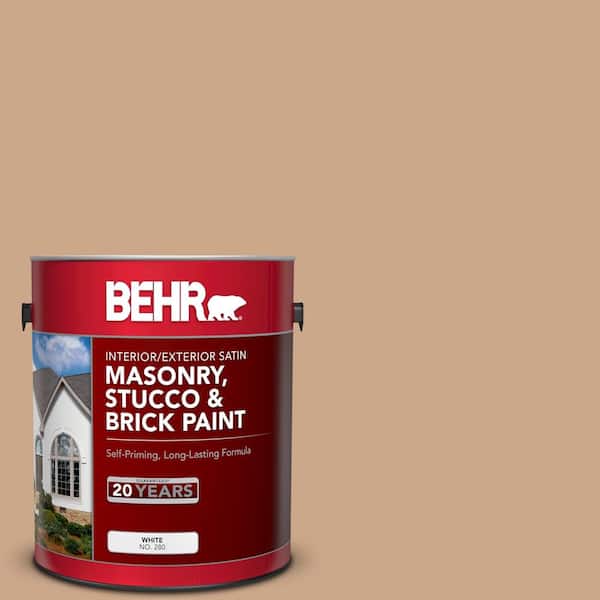 BEHR 1 gal. #MS-30 Husk Satin Interior/Exterior Masonry, Stucco and Brick Paint