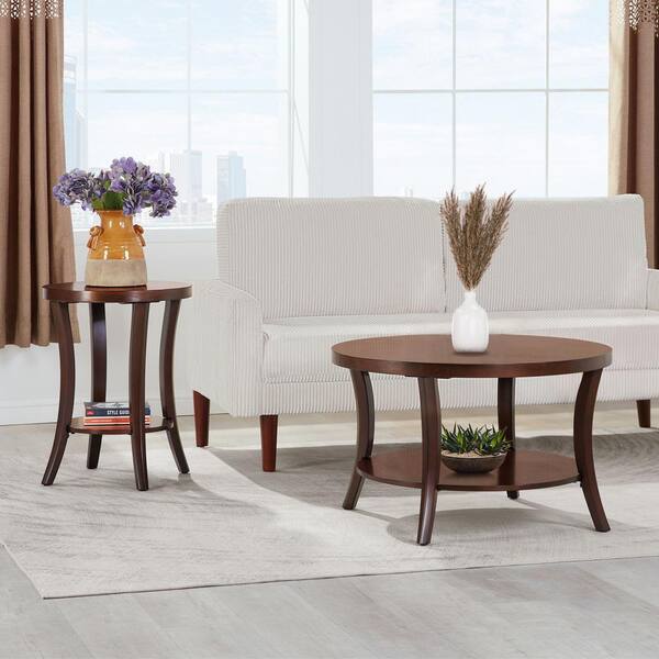 Convenience Concepts Charleston 18 W Espresso Round MDF End