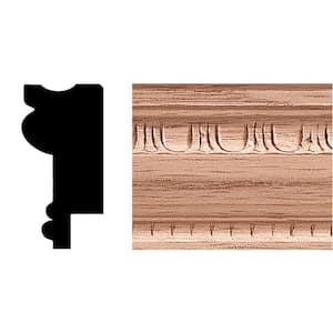 3/4 in. x 1-1/2 in. x 96 in. Wood Oak Emboss Picture Frame Moulding