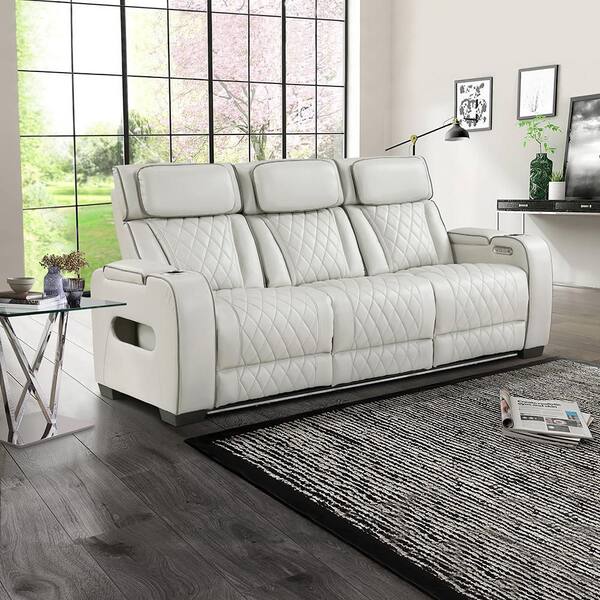 Lazzara Clumber 84 in. W Pillow Top Arm Faux Leather