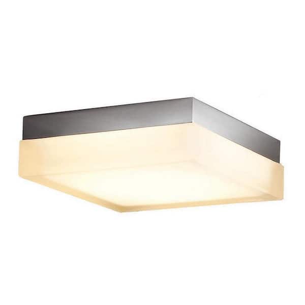 WAC Lighting Dice 12 in. 1-Light 3000K Brushed Nickel LED Flush Mount