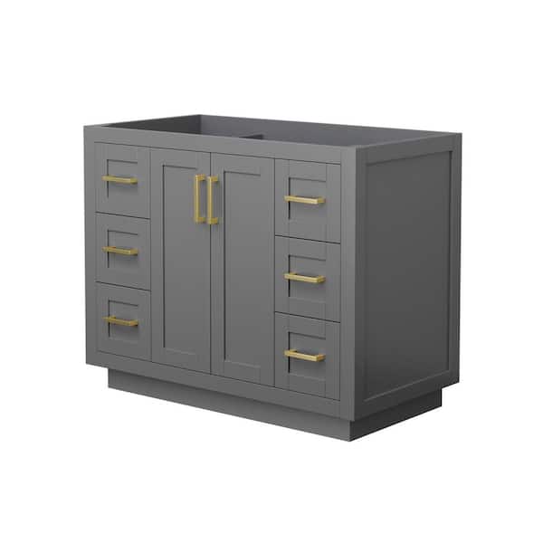 Miranda 41.25 in. W x 21.75 in. D Single Bath Vanity Cabinet Only in Dark Gray