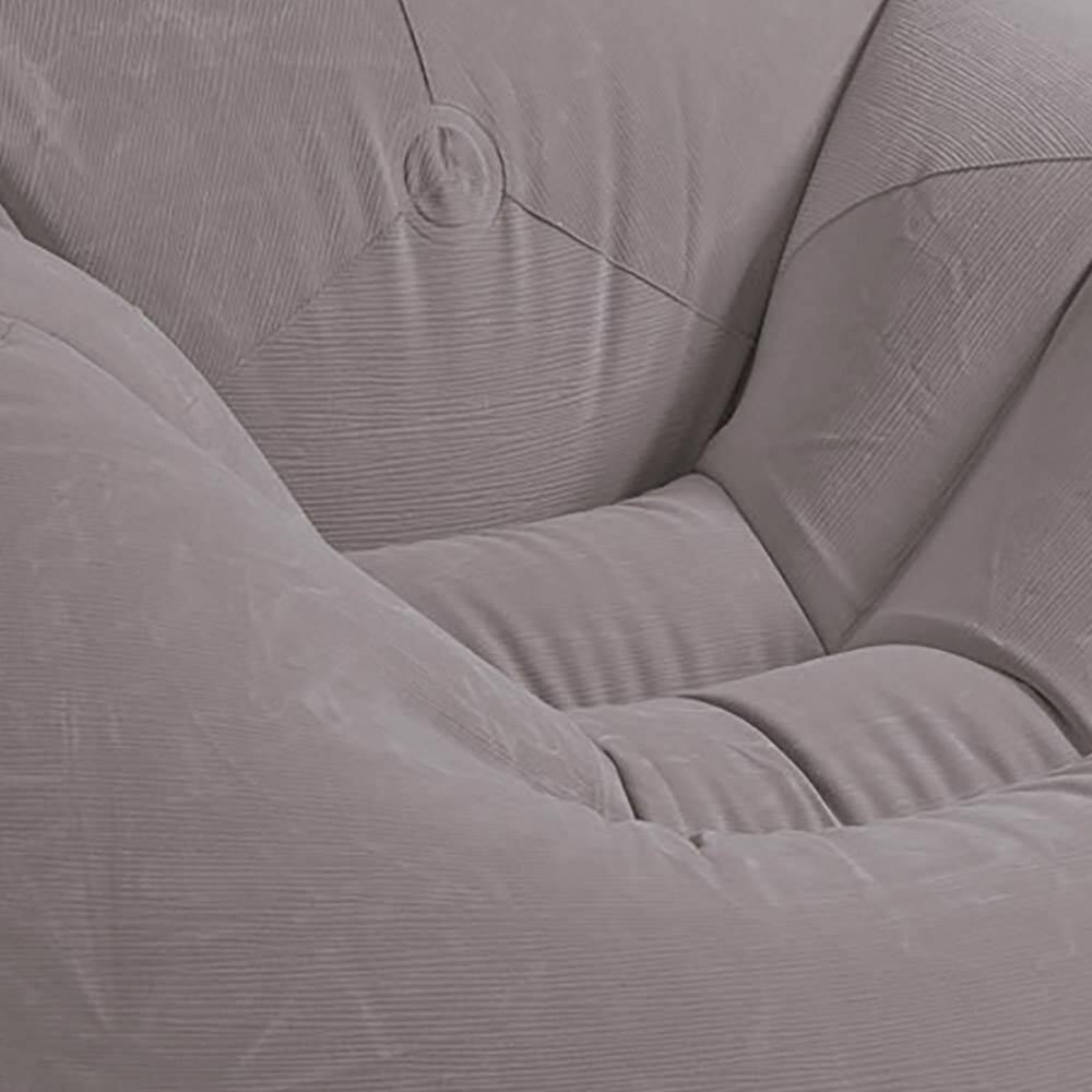 Grey Inflatable Corduroy Beanless Bag Lounge Chair