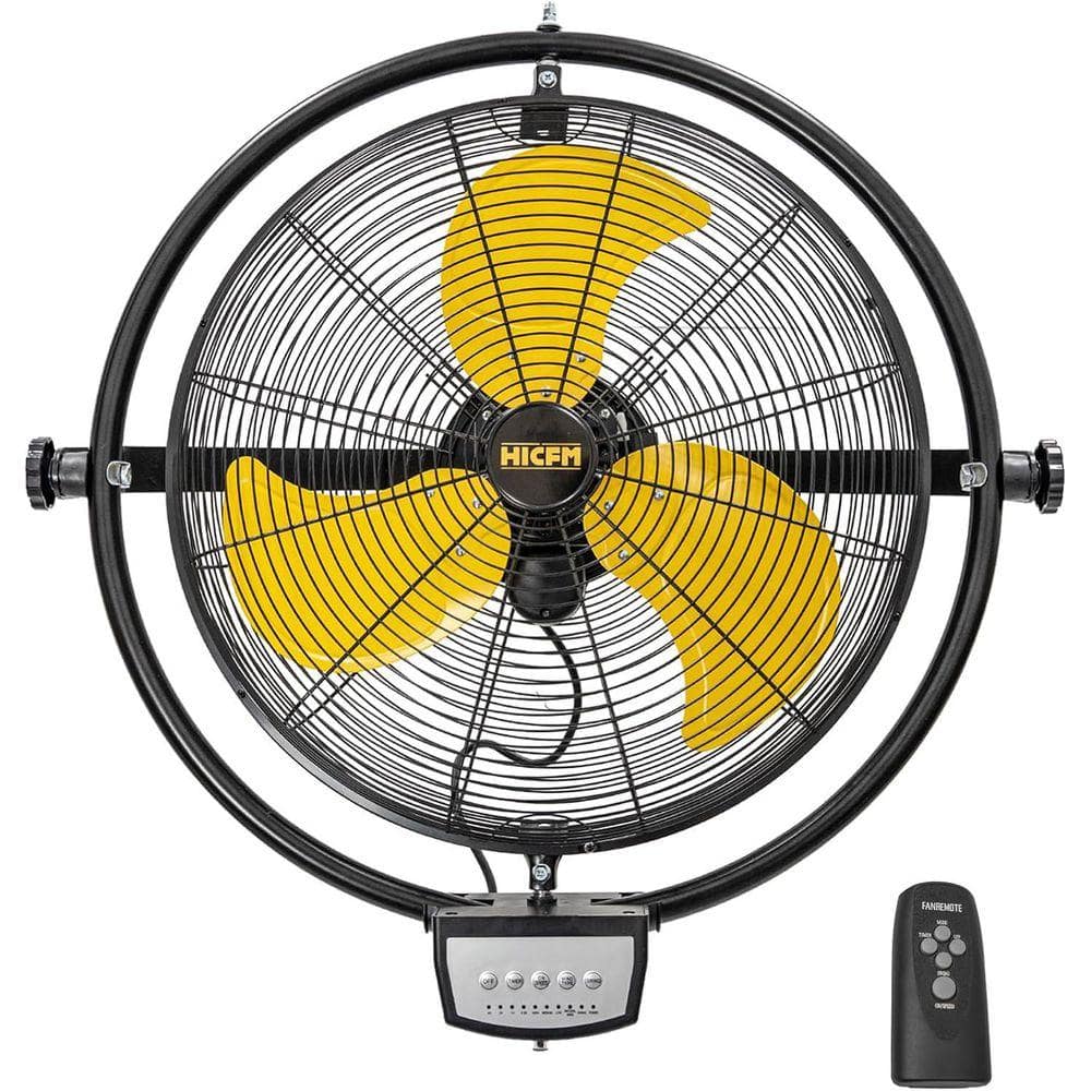 20 in. 3-Speeds Wall Fan in Yellow with Powerful 1/5 HP Motor, Manual and Remote Control, Low Noise, Timer Setting price history on PriceWatchPro