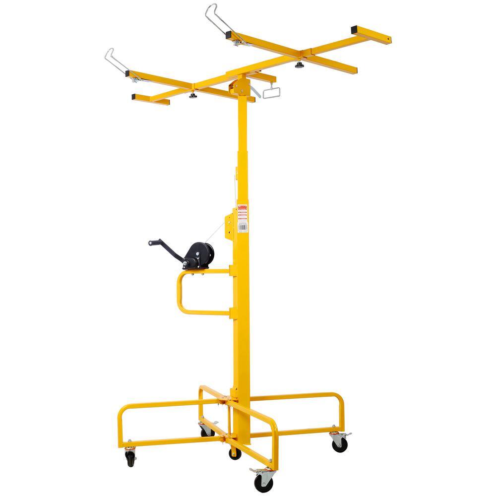 Heavy Duty Yellow Drywall Panel Hoist with Rolling Casters