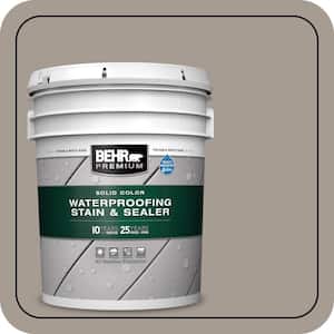 5 gal. #N200-4 Rustic Taupe Solid Color Waterproofing Exterior Wood Stain and Sealer