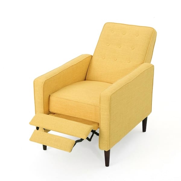Noble House Mervynn Muted Yellow Polyester Standard (No Motion) Recliner