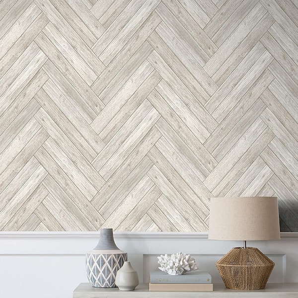 Bison Off-White Herringbone Wallpaper, 20.5-in by 33-ft, 56.4 sq. ft -  Walmart.com