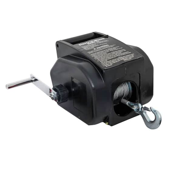 Reversible Electric Boat Winch-12V DC, Synthetic Line, 6,000 lb. Rolling/5,000 lb. Marine/2,000 lb. Pulling Capacity