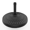 wikiwiki 80 lbs. HDPE Round Patio Umbrella Base Free Standing Heavy Duty Base Water and Sand in Black A1AD00A0-B1Z02