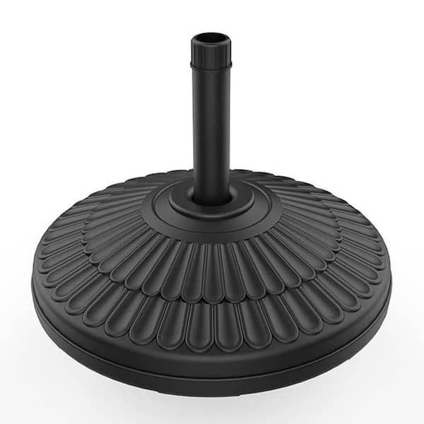 wikiwiki 80 lbs. HDPE Round Patio Umbrella Base Free Standing Heavy Duty Base Water and Sand in Black