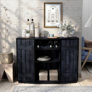 Shedd Rustic Navy Blue Buffet with 2-Shelves