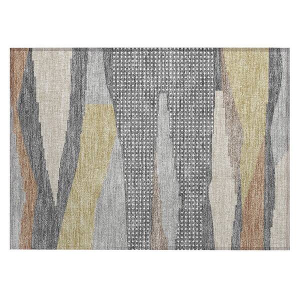 Chantille Machine Washable Indoor/Outdoor Abstract ACN2761 Gray 2 ft. x 3 ft. Accent Rug