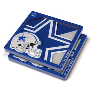 NFL Dallas Cowboys 3D Logo 2-Piece Assorted Colors Acrylic Coasters