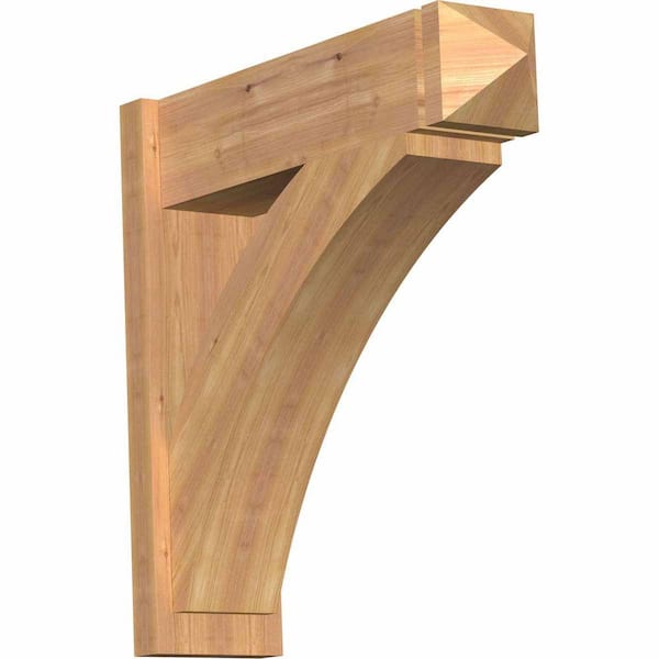 Ekena Millwork 8 in. x 28 in. x 28 in. Thorton Arts and Crafts Smooth Western Red Cedar Outlooker