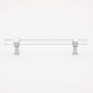 5 in. Center-to-Center Clear Acrylic Cabinet Drawer Pull with Polished Chrome Bases (10-Pack)