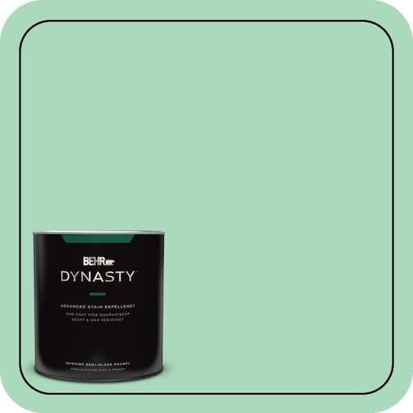 BEHR DYNASTY 1 qt. #P410-3 Shanghai Jade Semi-Gloss Enamel Interior Stain-Blocking Paint & Primer