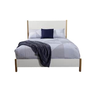 Madelyn White Wood Frame Queen Panel Bed