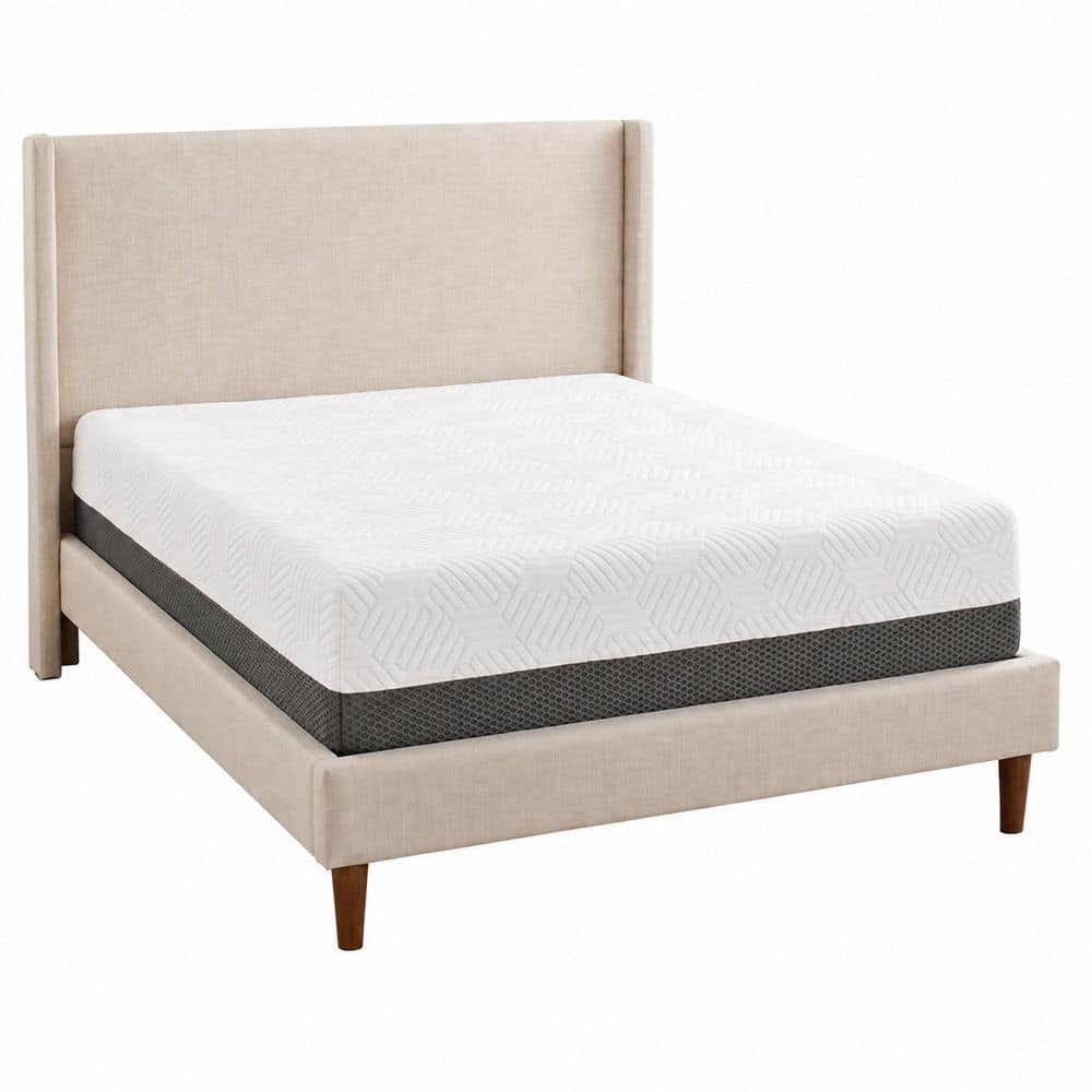 12 in. Queen Firm Gel Memory Foam Mattress with Cooling Cover, in a Box