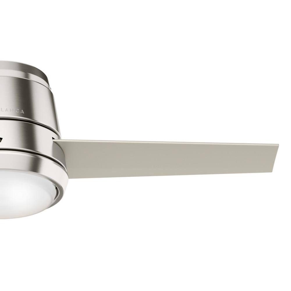 Brushed Nickel 44" Low Profile Ceiling Fan with LED Light