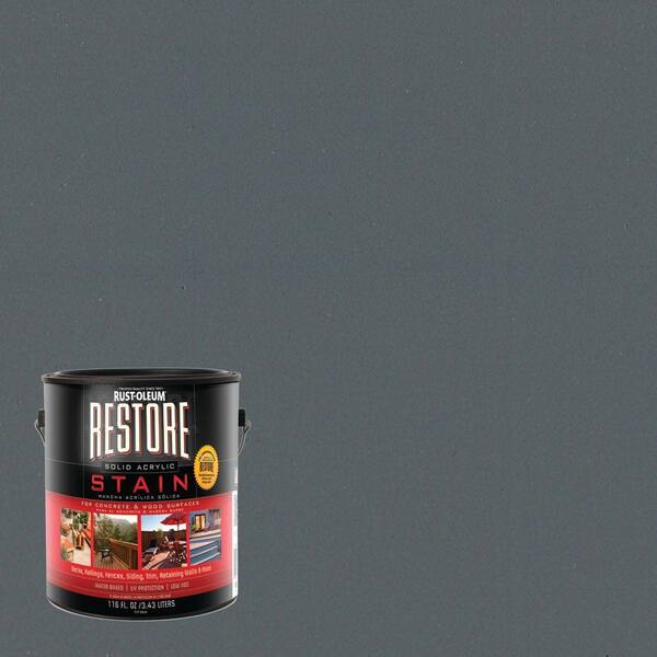 Rust-Oleum Restore 1 gal. Solid Acrylic Water Based Pewter Exterior Stain