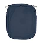Montlake FadeSafe 23 in. W x 25 in. D x 5 in. H Rectangular Patio Seat Cushion Slip Cover in Heather Indigo Blue