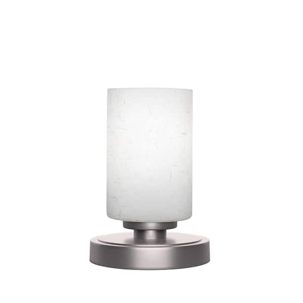 Unbranded Quincy 8 in. Graphite Accent Lamp with Glass Shade