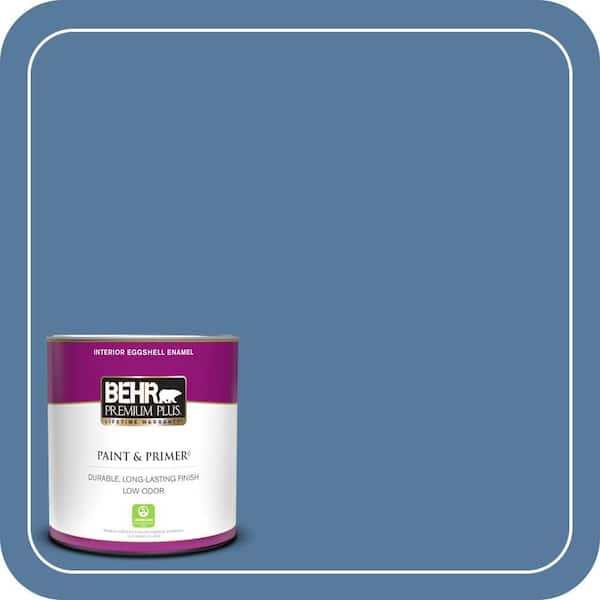 BEHR PREMIUM PLUS 1 qt. #PPU14-02 Glass Sapphire Eggshell Enamel Low Odor Interior Paint & Primer