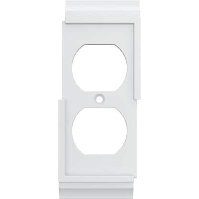 Hampton Bay (1-Pack) Derby Customized 1-Gang Pure White Duplex Outlet Plastic Wall Plate W45982C-PW-U