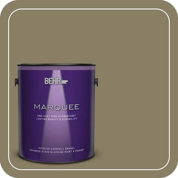 BEHR MARQUEE - 1 gal. #N340-6 Sorrel Leaf One-Coat Hide Eggshell Enamel Interior Paint & Primer