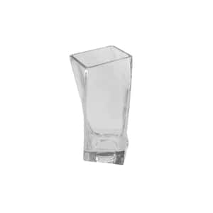 7.75 in. Dual Purpose Twisted Rectangular Transparent Glass Tea Light Candle Holder