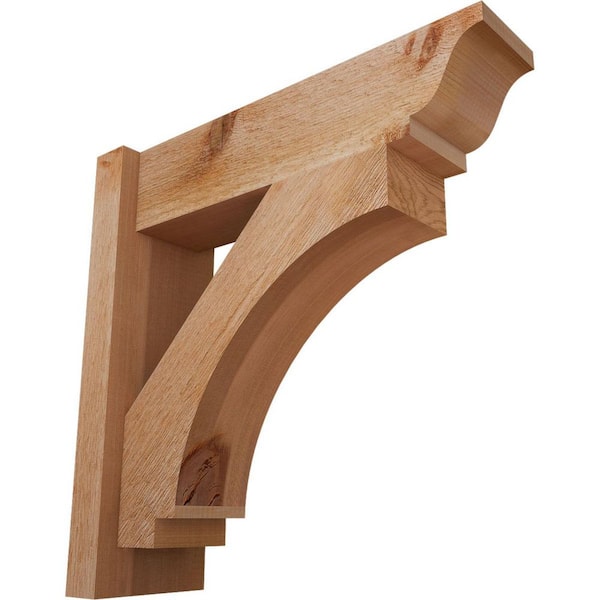 Ekena Millwork 6 in. x 20 in. x 20 in. Western Red Cedar Del Imperial Traditional Rough Sawn Outlooker