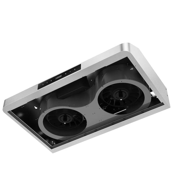 30” Under-Cabinet or Wall-Mount Range Hood Dual DC-Motor Slant Vent Design  Hands Free On and Off Touchscreen with 4 Speed Level - AliExpress