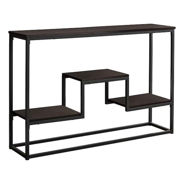 48 In Espresso Standard Rectangle, Outdoor Console Table Metal
