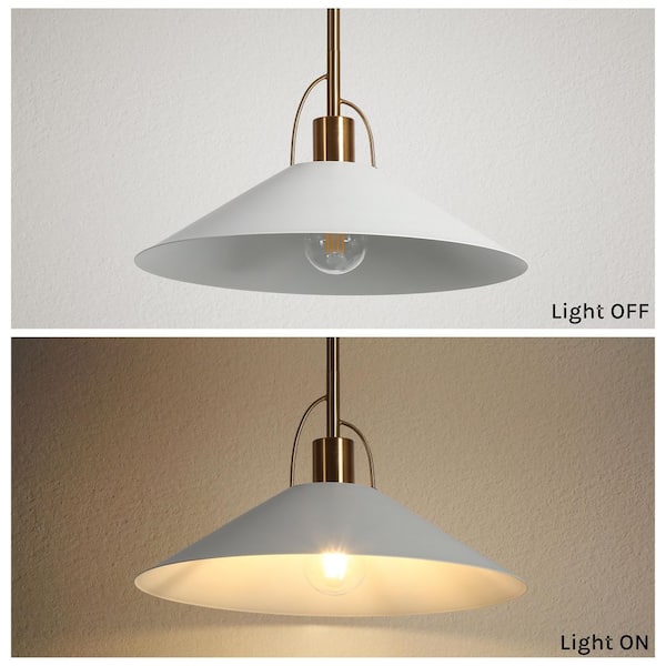 LNC Modern Coastal Pendant Light 1-Light Matte White Island