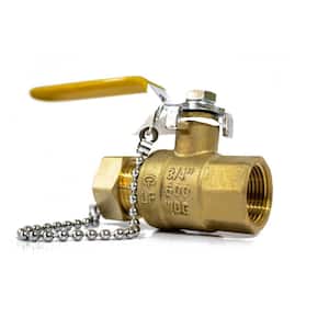 3/4" BRASS FIP X MHT BALL VALVE WITH CAP AND CHAIN