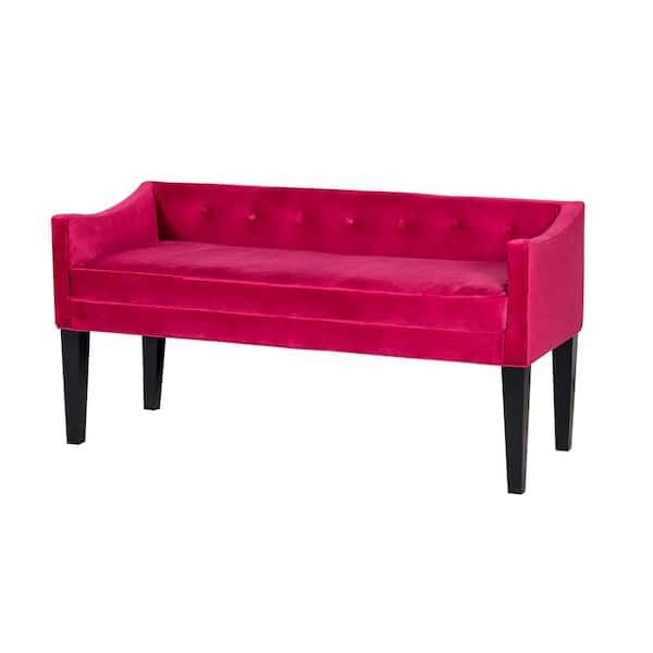 Leffler Home Gracie Upholstered Bench in Chantel Magenta