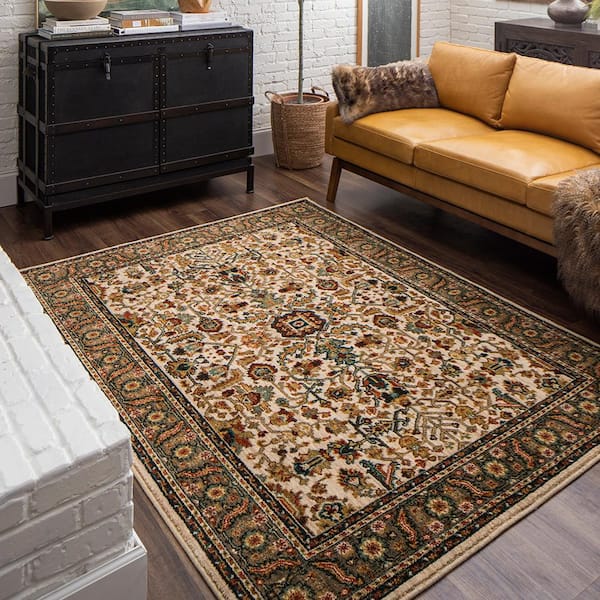 Home Decorators Collection Mariah Vanilla 5 ft. x 7 ft. Area