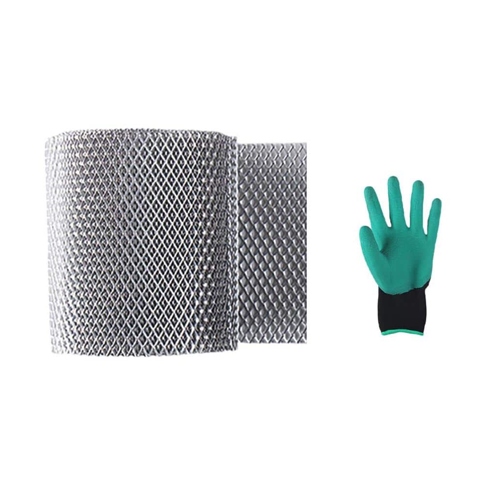 6 in. x 25 ft. Aluminum Gutter Guard Mesh Roll, Leaf Guard Protector for Gu