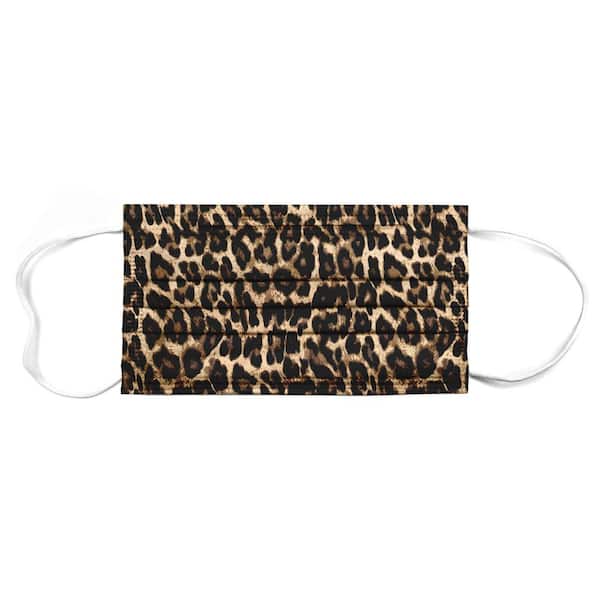 Unbranded Planet Earth Disposable Adult Face Mask, Leopard (50-Pack)