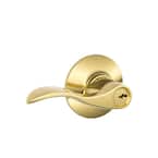 Accent Bright Brass Keyed Entry Door Handle