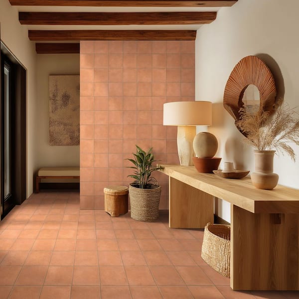 Rosso Antico 10 in. x 10 in. Matte Porcelain Brick Look Floor and Wall Tile (13.44 sq. ft. /Case)