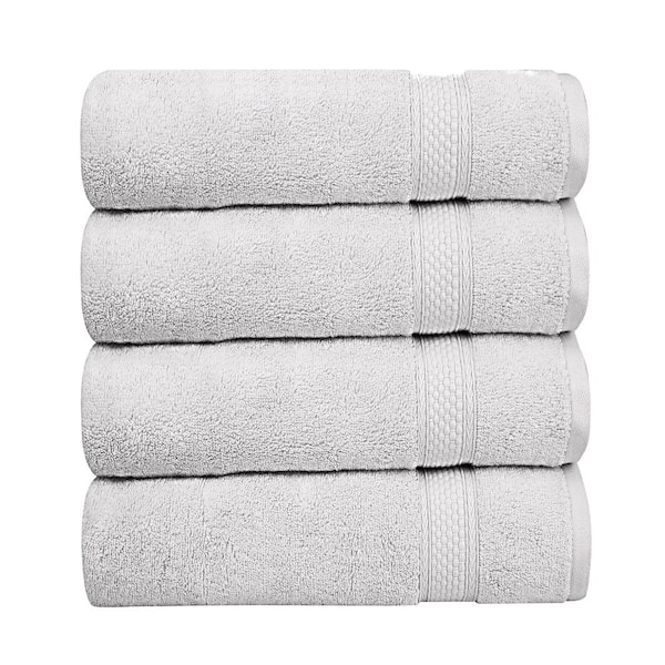 A1 Home Collections A1HC Bath Sheet 500 GSM Duet Technology 100% Cotton Ring Spun Bright White 35 in. x 70 in. Highly Absorbent (Set of 4)