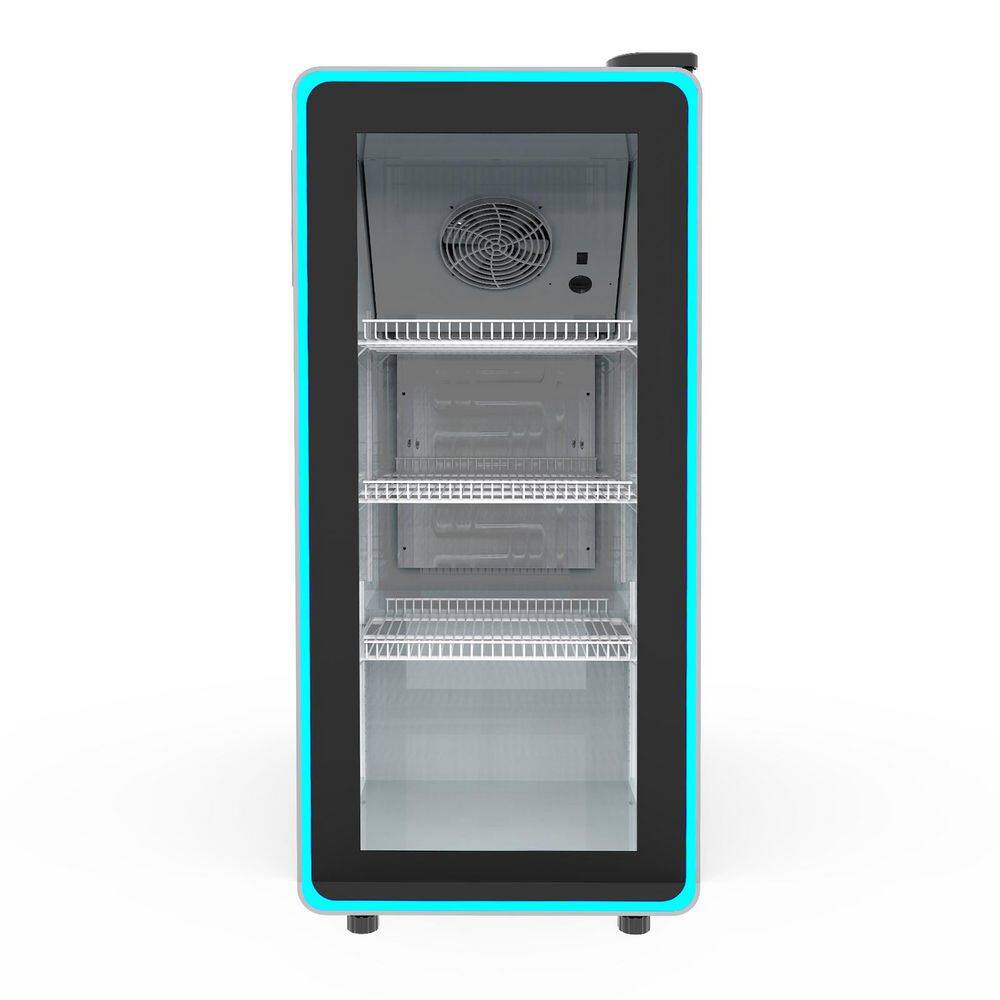 5.6 cu. ft. Commercial Beverage Refrigerator Refrigerated Display Case in Black with Outer Blue Light price history on PriceWatchPro