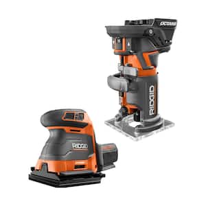 18V OCTANE Brushless Cordless 2-Tool Combo Kit with Compact Fixed Base Router and 3-Speed 1/4 Sheet Sander (Tools Only)